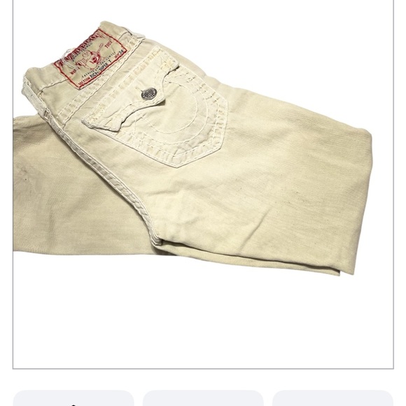 True Religion Ricky Straight Fit Natural String Super T Sear 34 Men Sz 29 - Picture 8 of 10